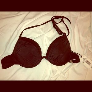 Black swimsuit padded top (NWT), size 34B (Target)